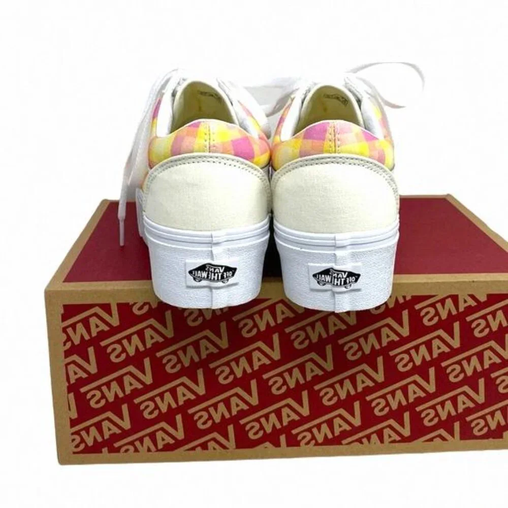 VANS Old Skool Platform Shoes Plaid Multi Sneakers VN0A7Q5MGBX Size Women Canvas